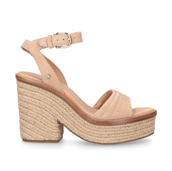 UGG Laynce Wedge Sandal Heels Bronzer - Picture 1 of 16
